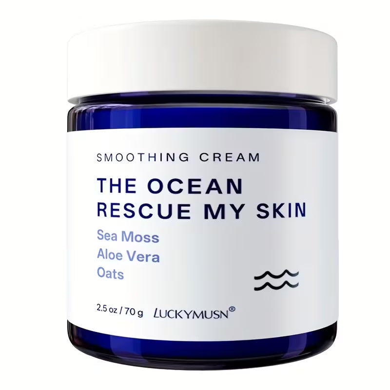 The Ocean Rescue My Skin Smoothing Face Cream – Sea Moss, Aloe Vera & Oats