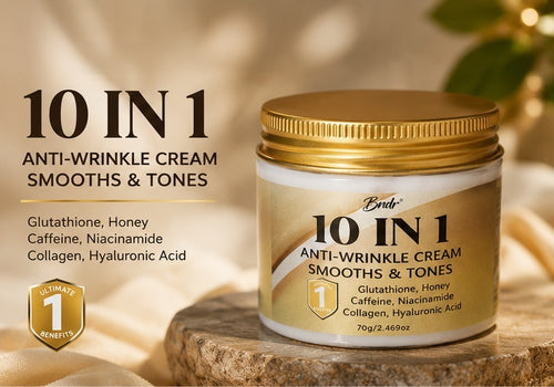 10-in-1 Anti-Wrinkle Cream – Smooths, Tones & Firms | Glutathione, Collagen & Hyaluronic Acid