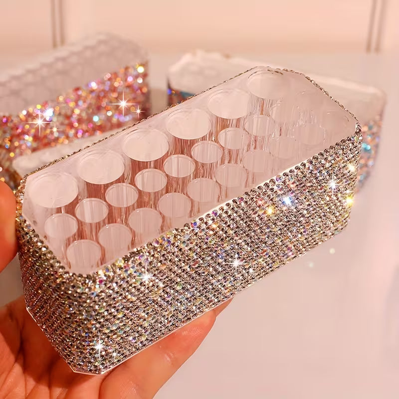 Crystal Rhinestone Makeup Brush Holder