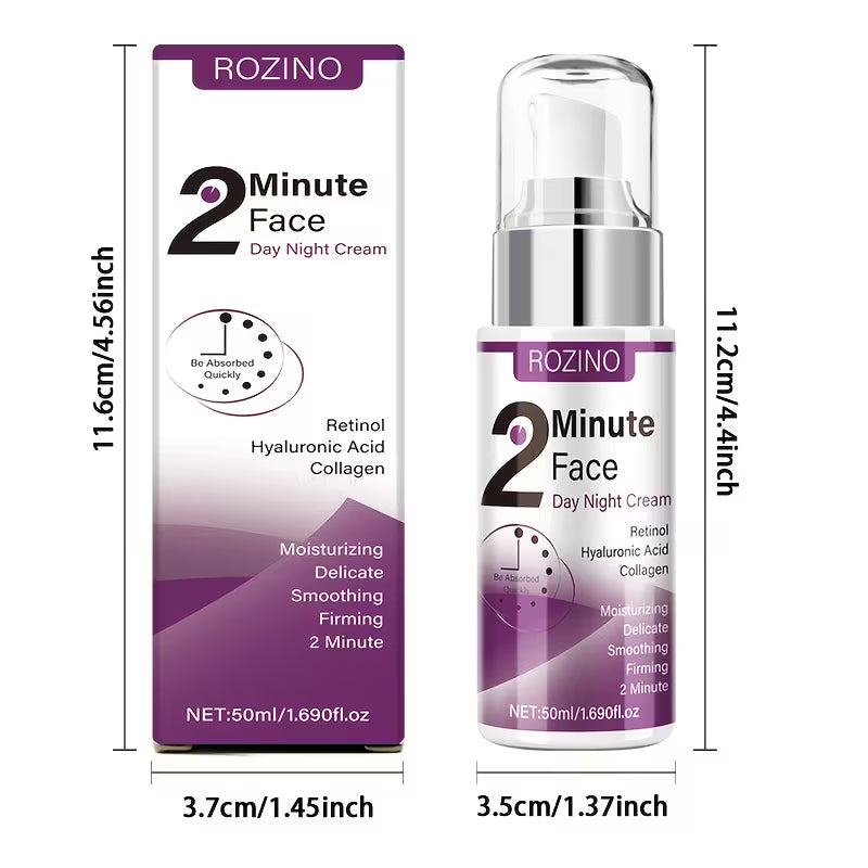 2 Minute Face Day & Night Cream – Retinol, Hyaluronic Acid & Collagen
