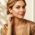 18K Gold Plated Heart Jewellery Set of 3