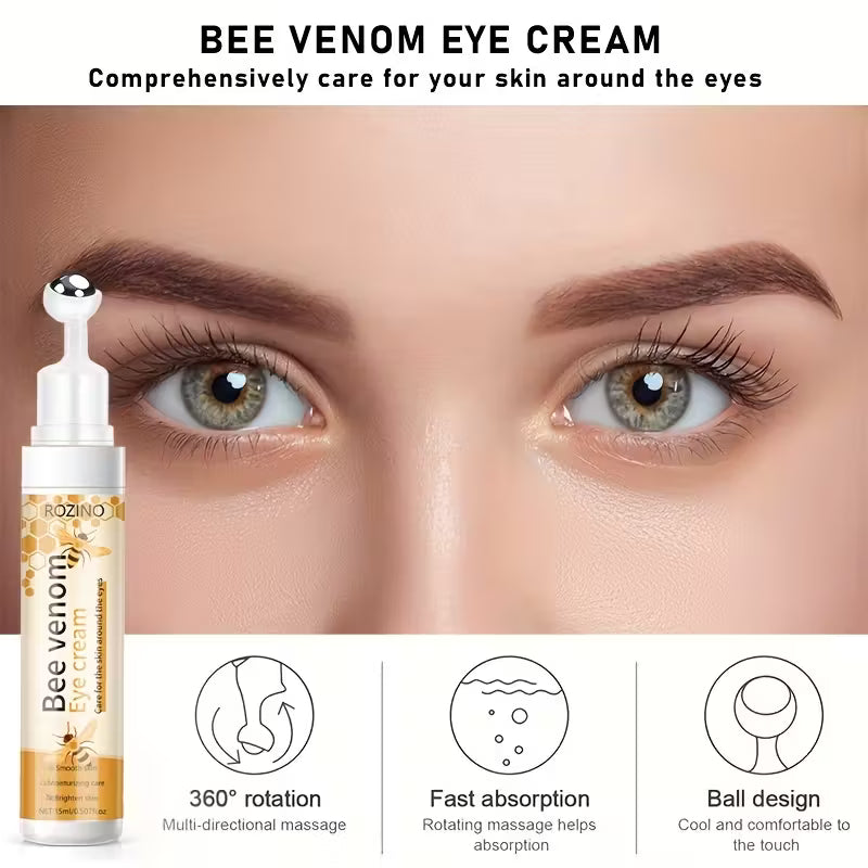 Bee Venom Eye Cream – Firms, Brightens & Moisturises with 360° Roller