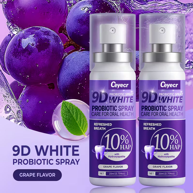9D White Probiotic Oral Spray — Set of 3 Flavours
