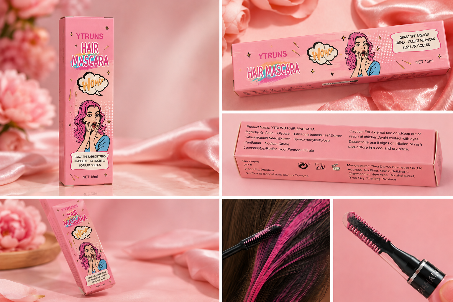 Hair Mascara – Temporary Hair Colour Wand | Positive Red #03 | 15ml