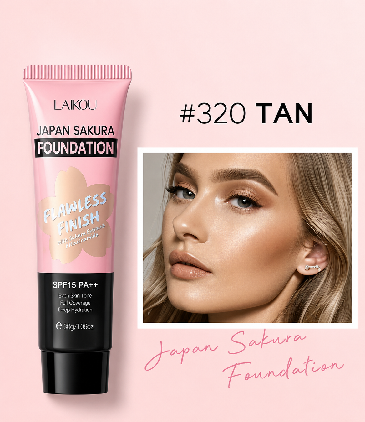 Japan Sakura Foundation – Flawless Finish (#320 Tan)