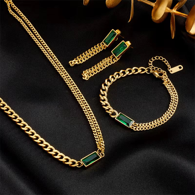 Gold plated jewellery set