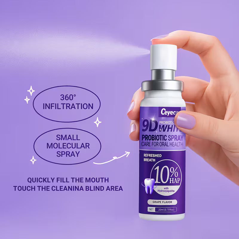 9D White Probiotic Oral Spray — Set of 3 Flavours