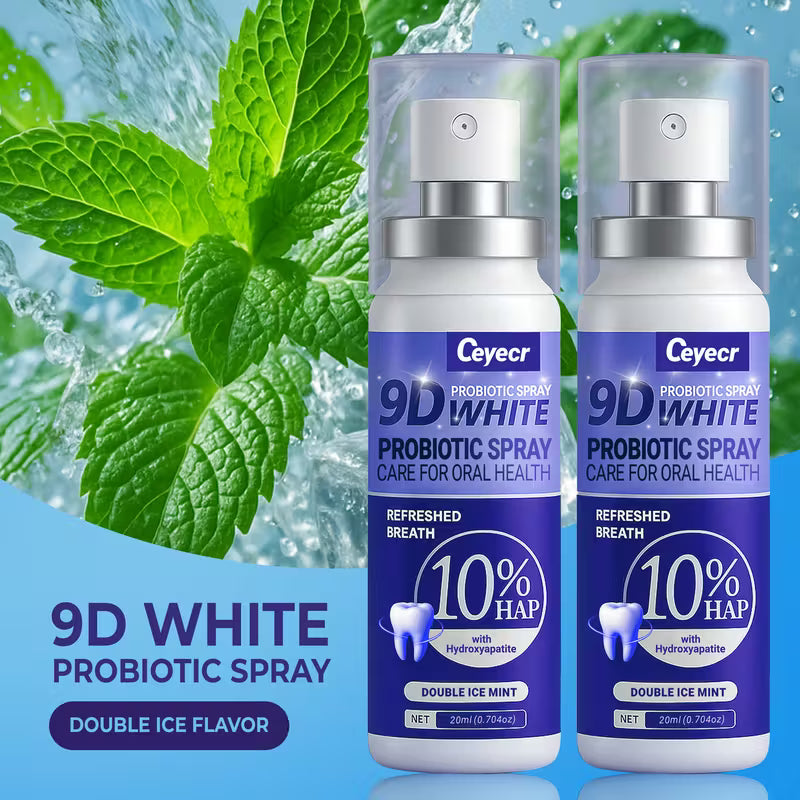 9D White Probiotic Oral Spray — Set of 3 Flavours