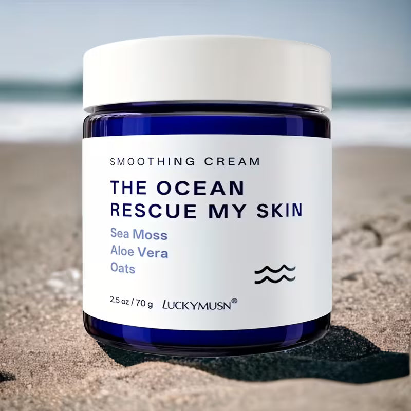 The Ocean Rescue My Skin Smoothing Face Cream – Sea Moss, Aloe Vera & Oats