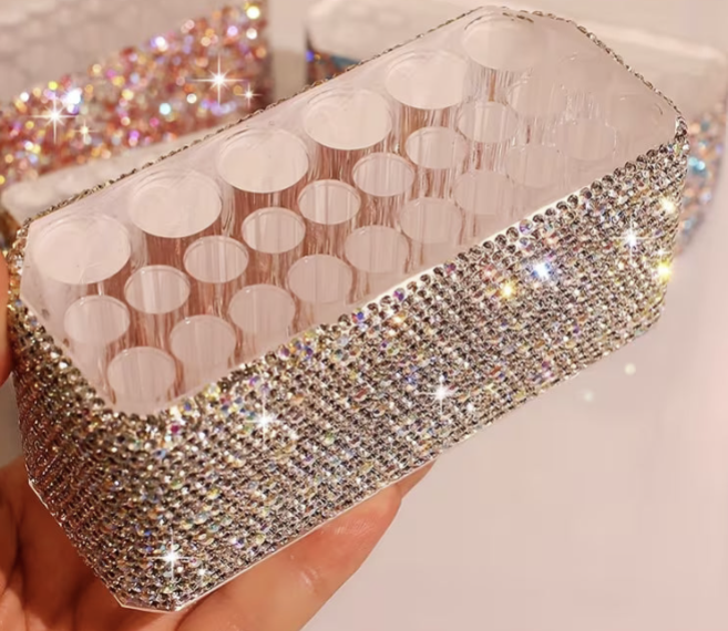 Crystal Rhinestone Makeup Brush Holder