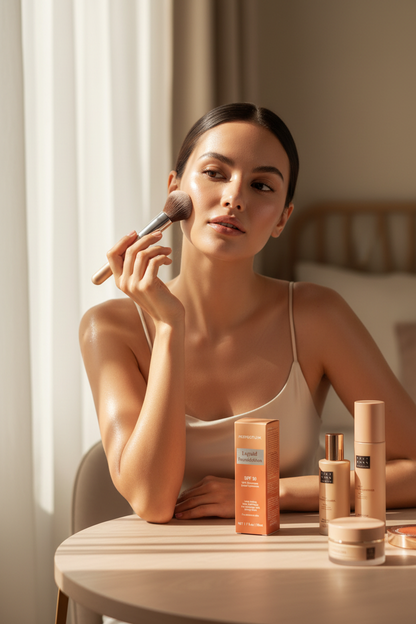 PerfectLink Liquid Foundation SPF 30 – Lifestyle model shot
