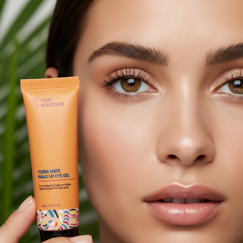 Good Molecules Yerba Mate Eye Gel model editorial