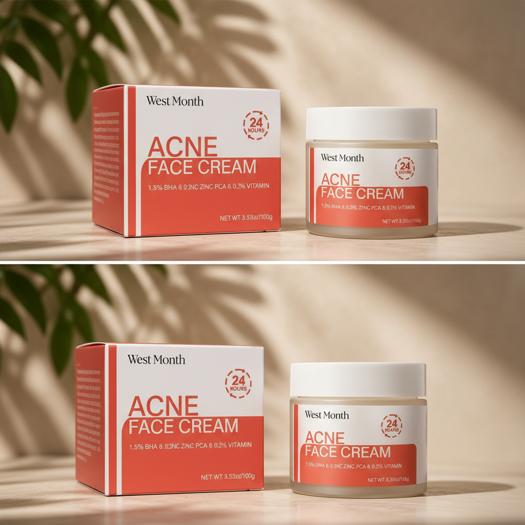 West Month Acne Face Cream - box and jar